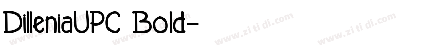 DilleniaUPC Bold字体转换